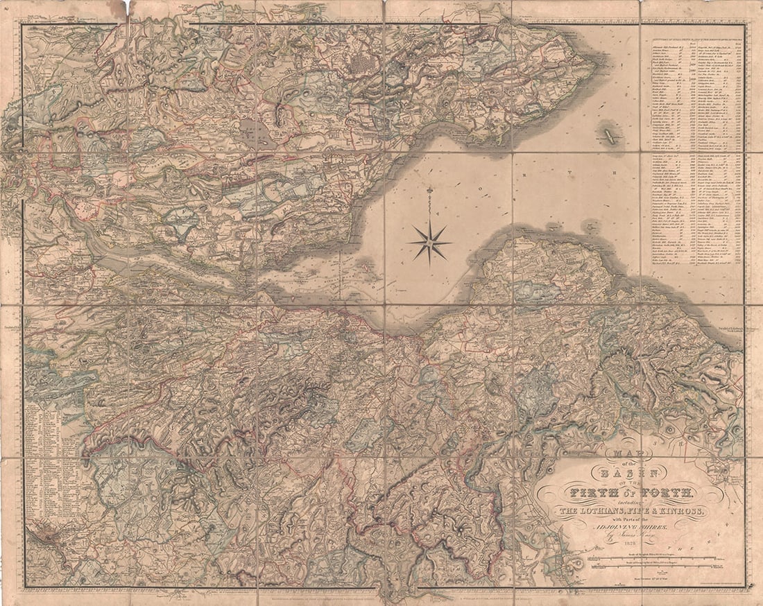 Map of the Basin of the Firth Of Forth, - 4