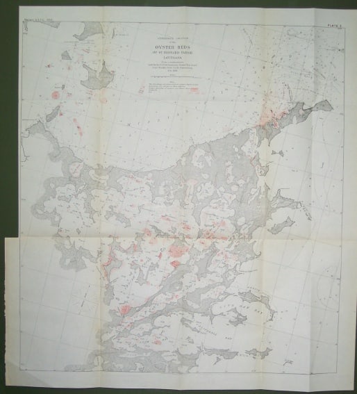 Report On the Oyster-Beds of Louisiana: Publication Date:1898 Title:Report On the Oyster-Beds of Louisiana,li>Cartographer:MOORE, H.F. Publisher:GPO Brief Description:By. H.F. Moore, assistant to U.S. Fish Commission. 8vo., 45-100 pp.