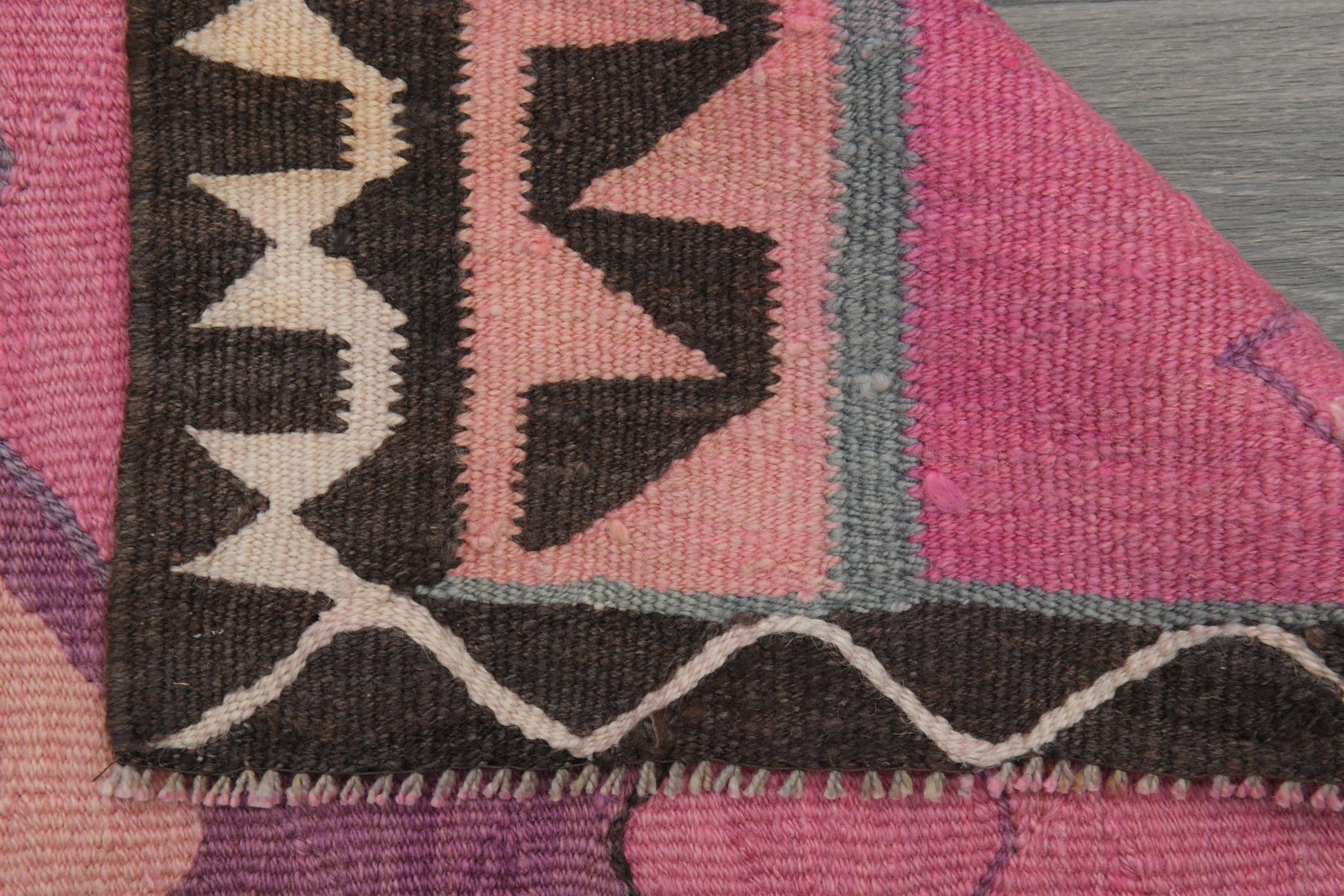 3.2x9.9 ft, TURKISH KILIM Runner - 8