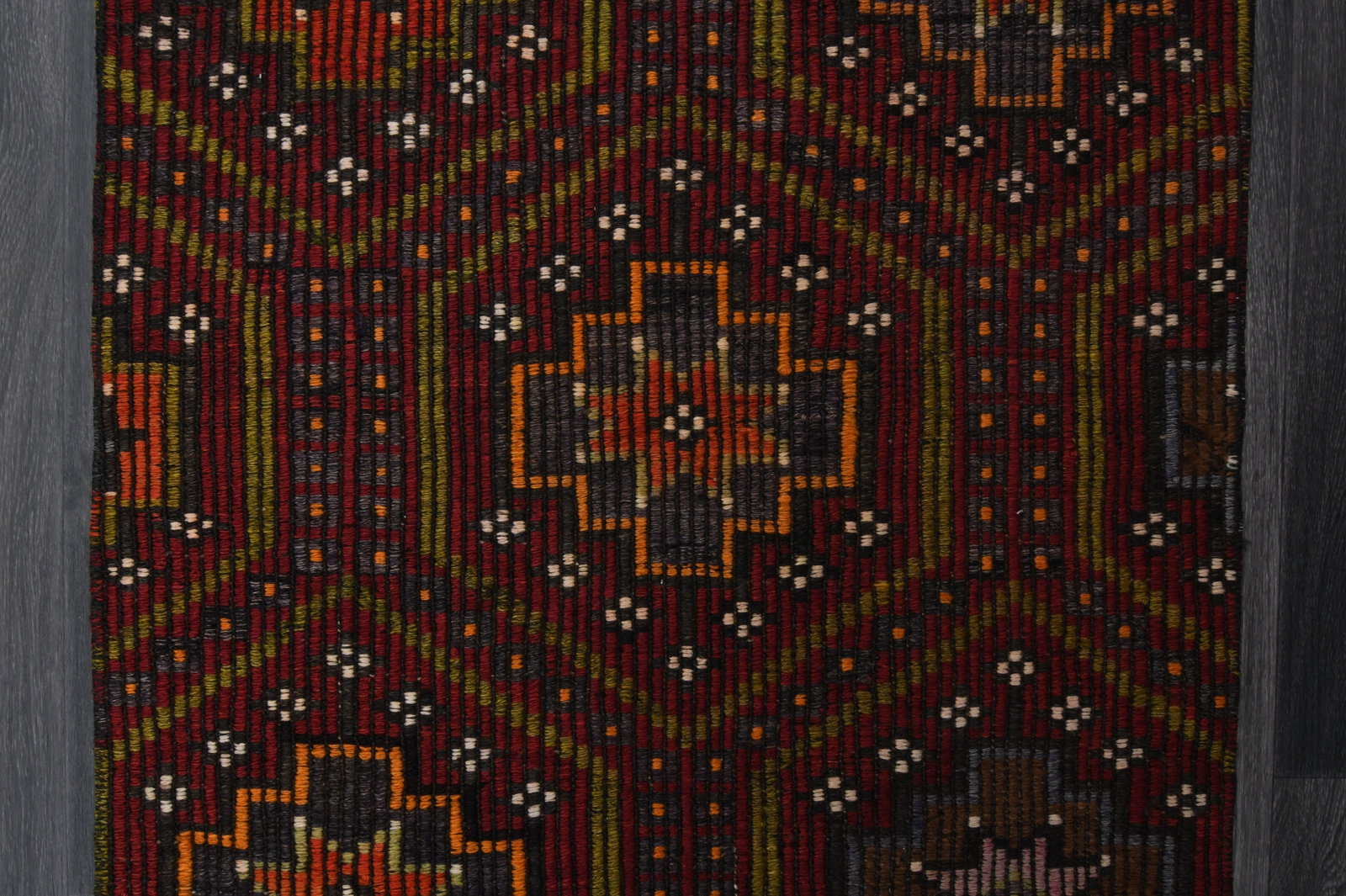 2.4x9.7 ft, TURKISH KILIM Runner - 5