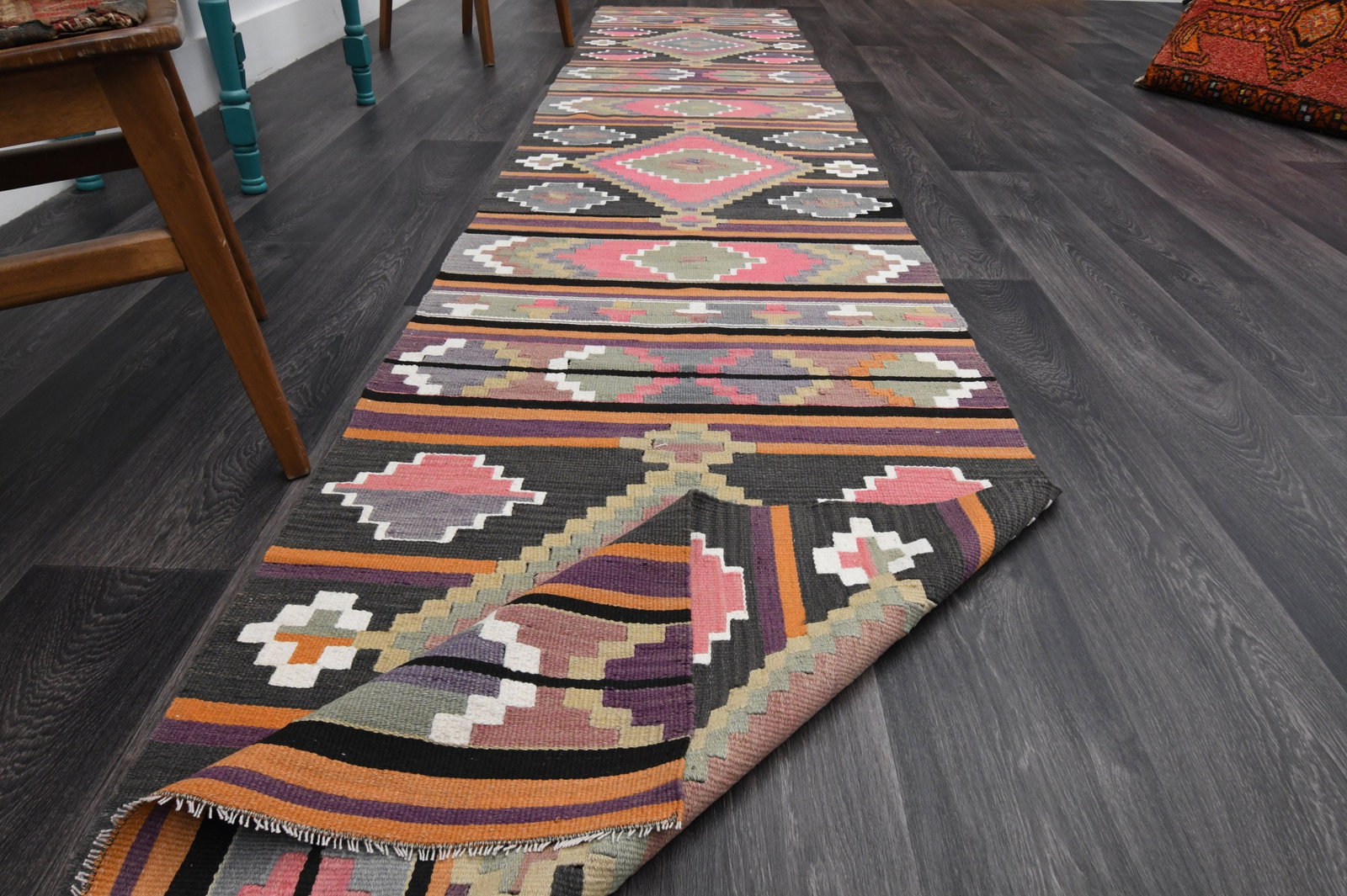 2.7x14 ft, TURKISH Rug Runner - 8