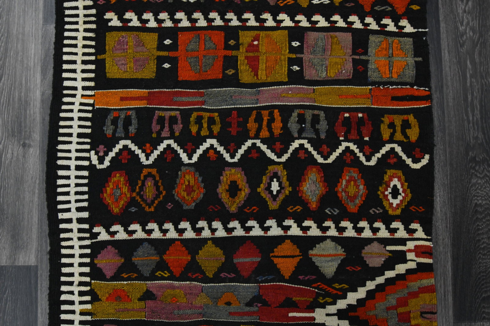 3.1x12 ft, TURKISH KILIM Runner - 5