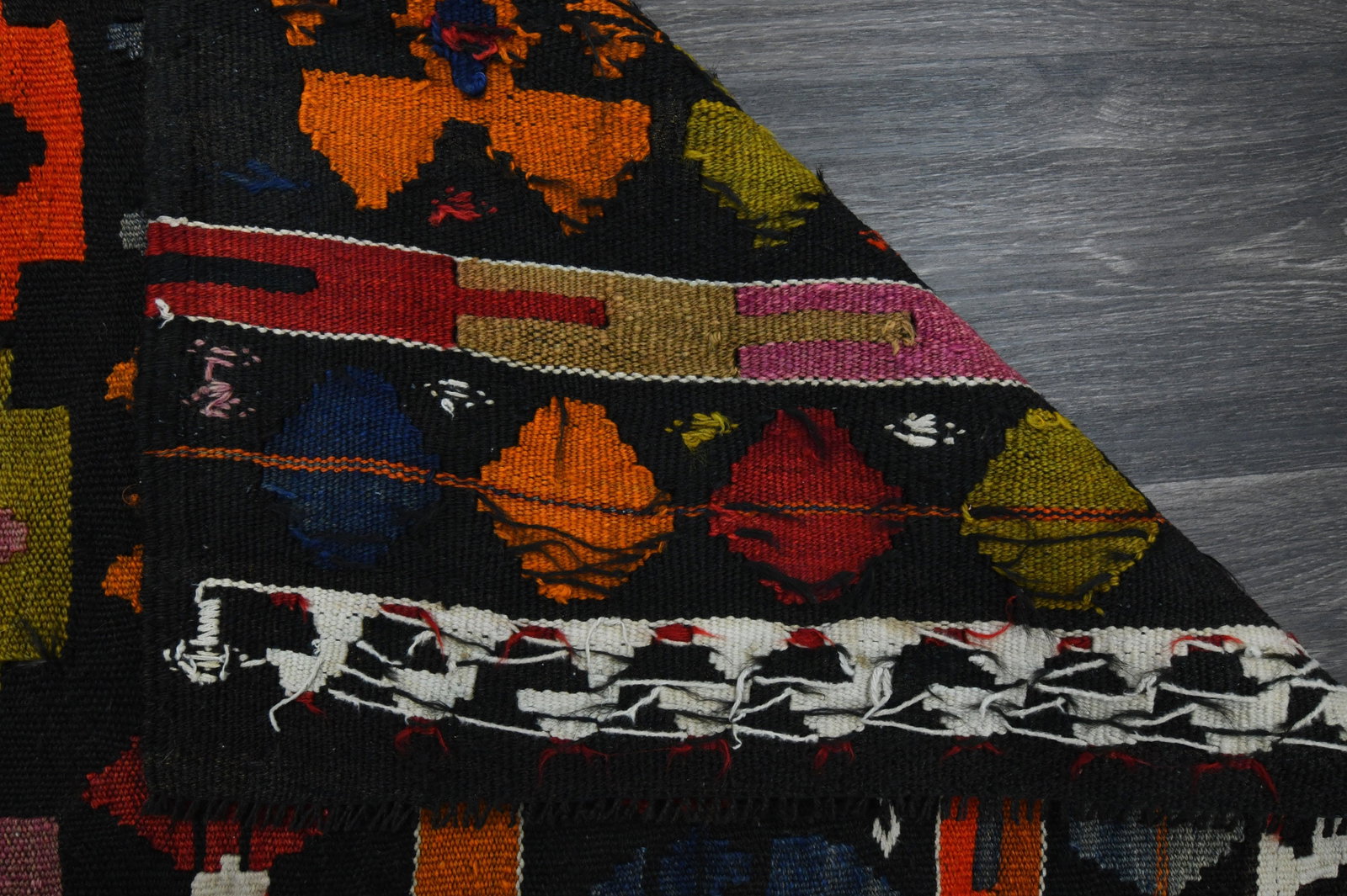 3.3x11.5 ft, TURKISH KILIM Runner - 7