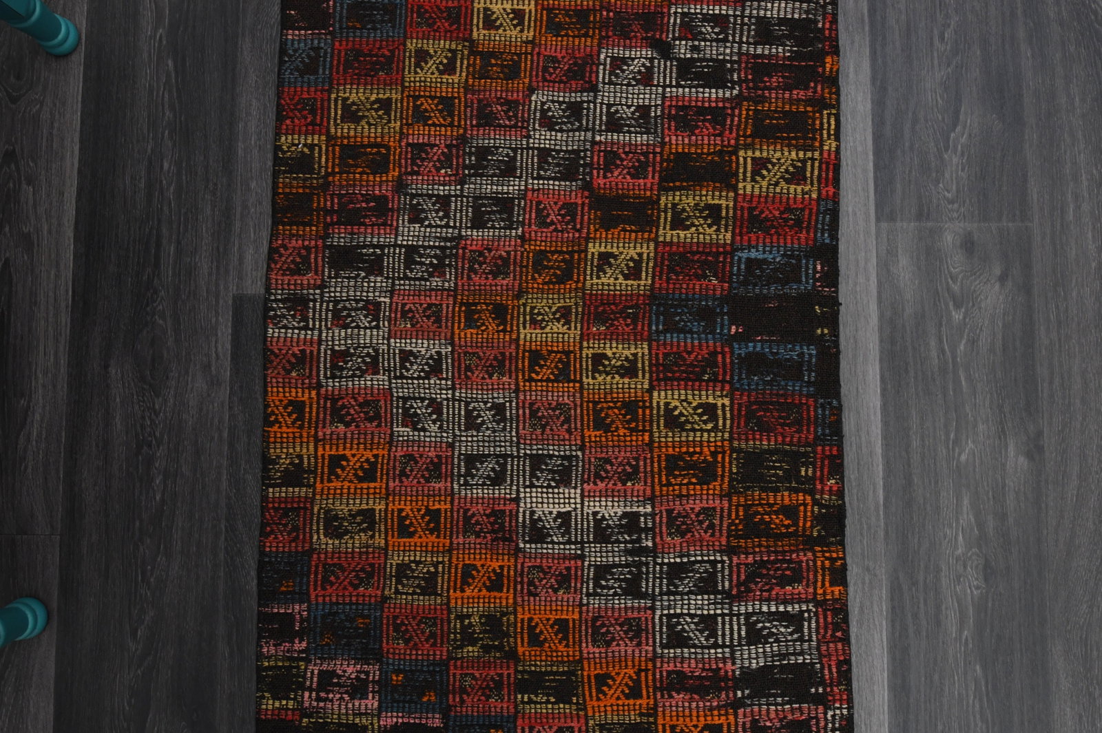 2.3x8 ft, TURKISH KILIM Runner - 5