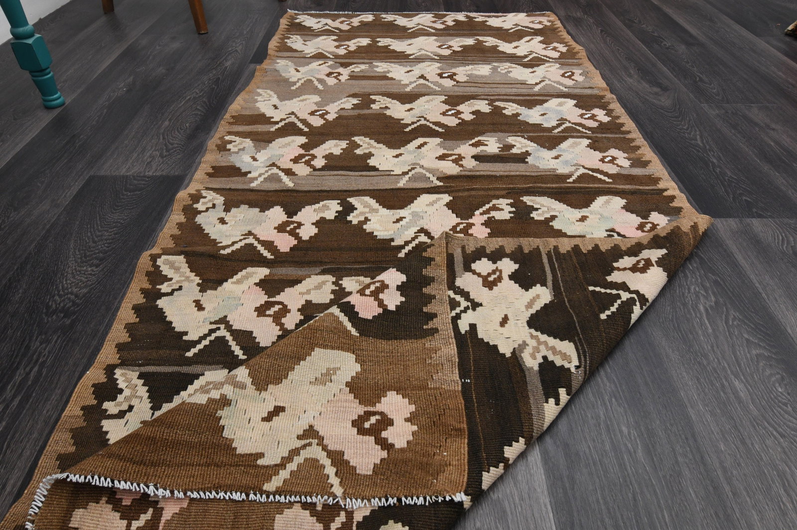 3x7.5 ft, TURKISH KILIM Runner - 8