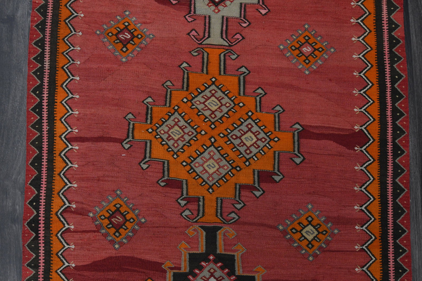 4.1x13 ft, TURKISH KILIM Runner - 6