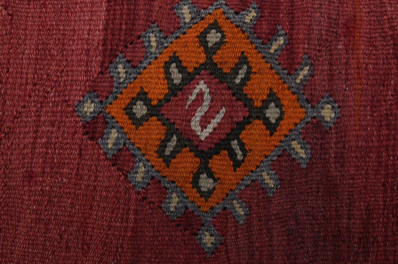 4.1x13 ft, TURKISH KILIM Runner - 7