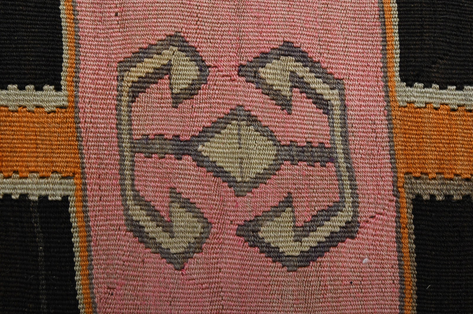 4.5x11.1 ft, Bohemian Kilim Rug Runner - 6