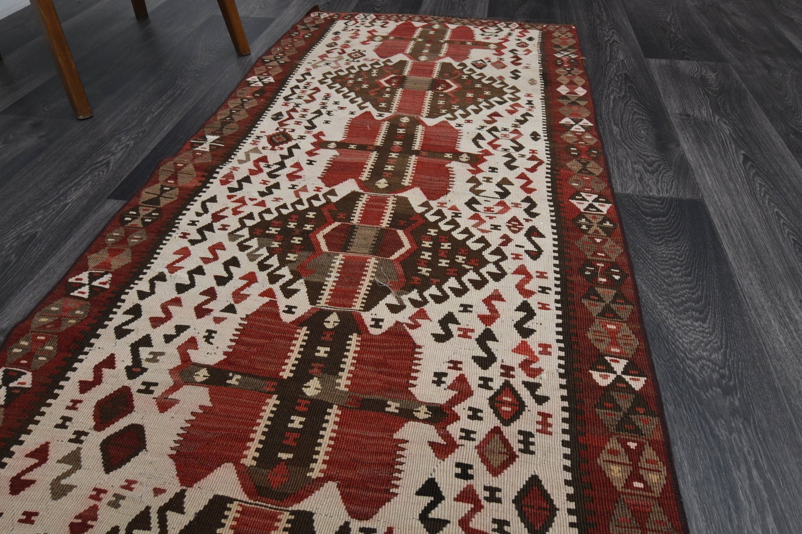 2.8x10.3 ft, TURKISH KILIM Runner - 3