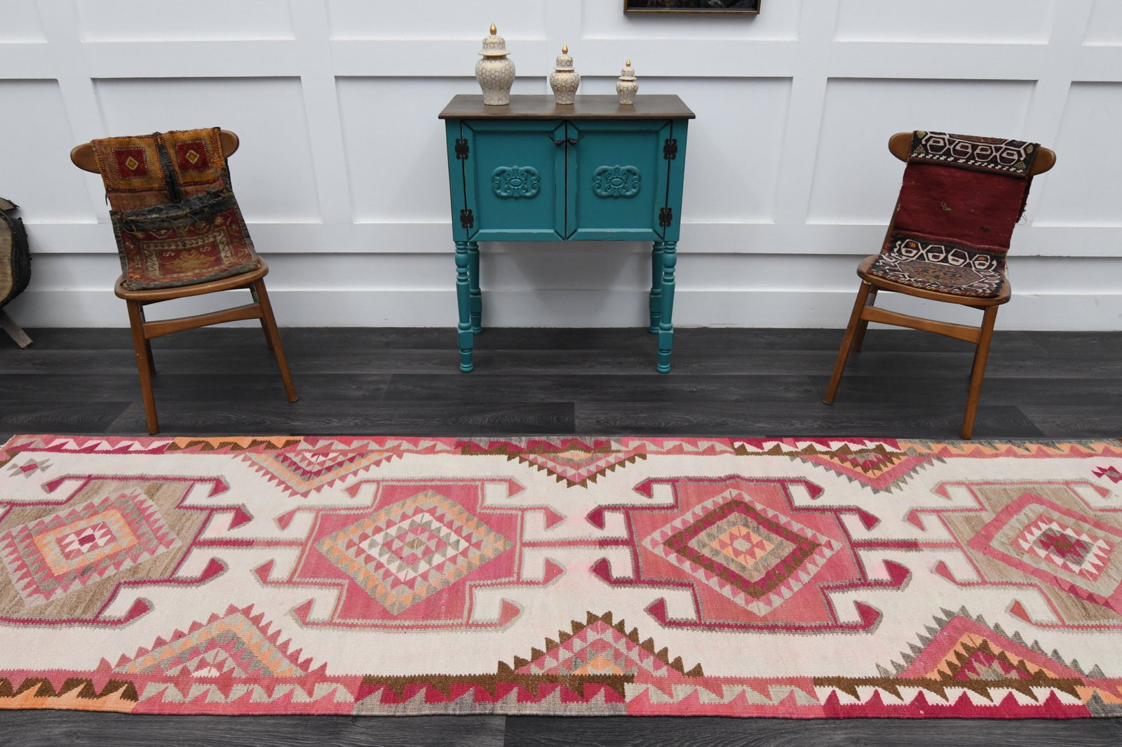3.3x11.4 ft, TURKISH KILIM Runner - 2