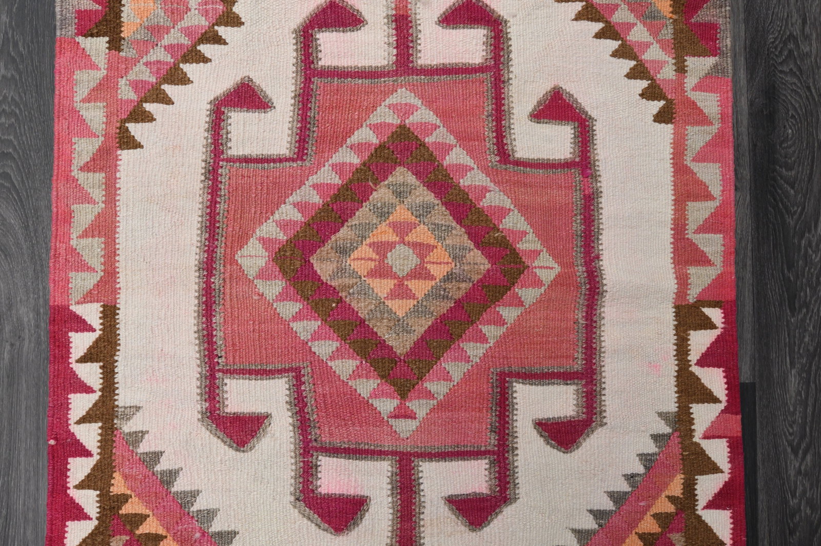 3.3x11.4 ft, TURKISH KILIM Runner - 5