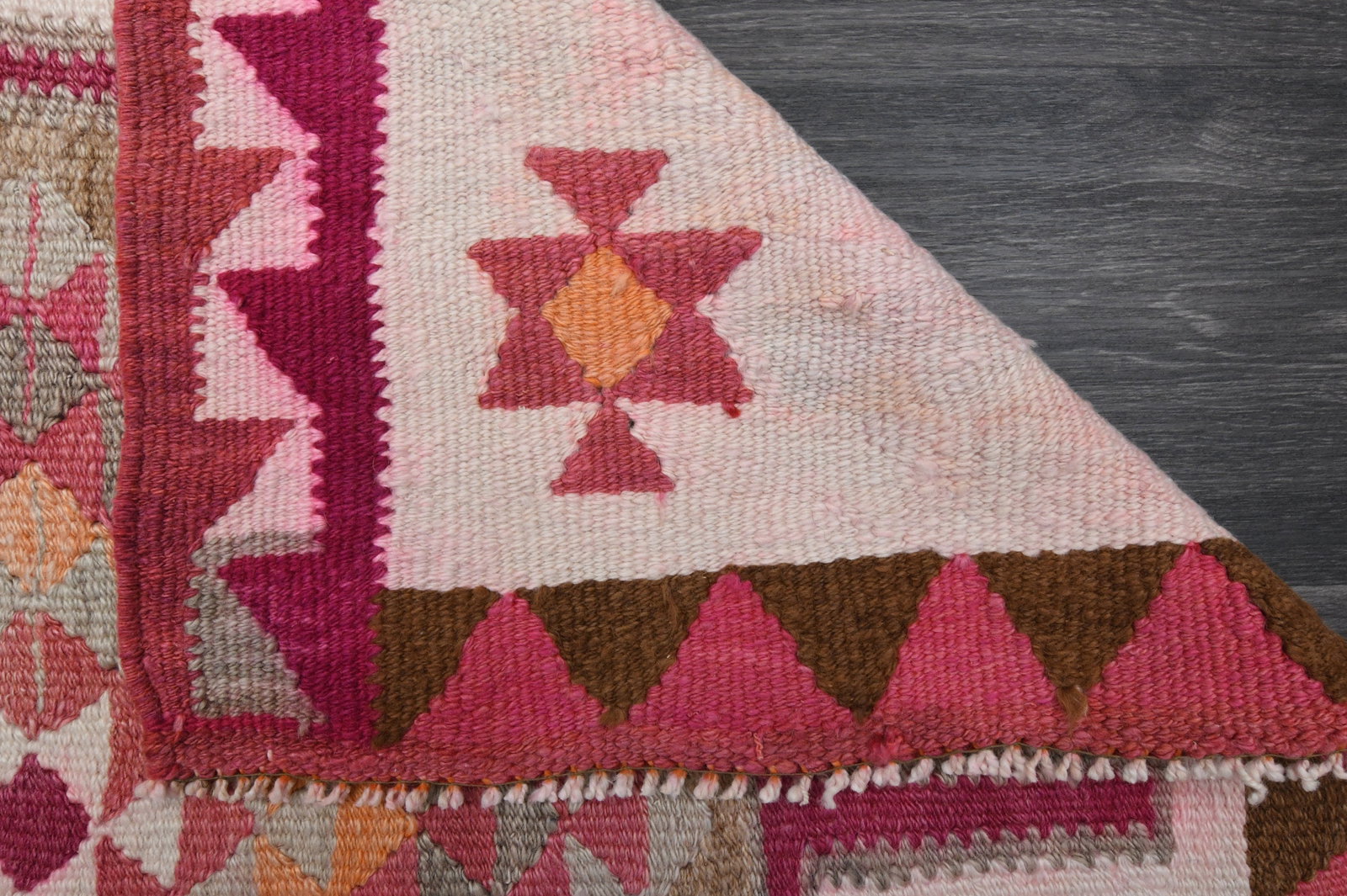 3.3x11.4 ft, TURKISH KILIM Runner - 7