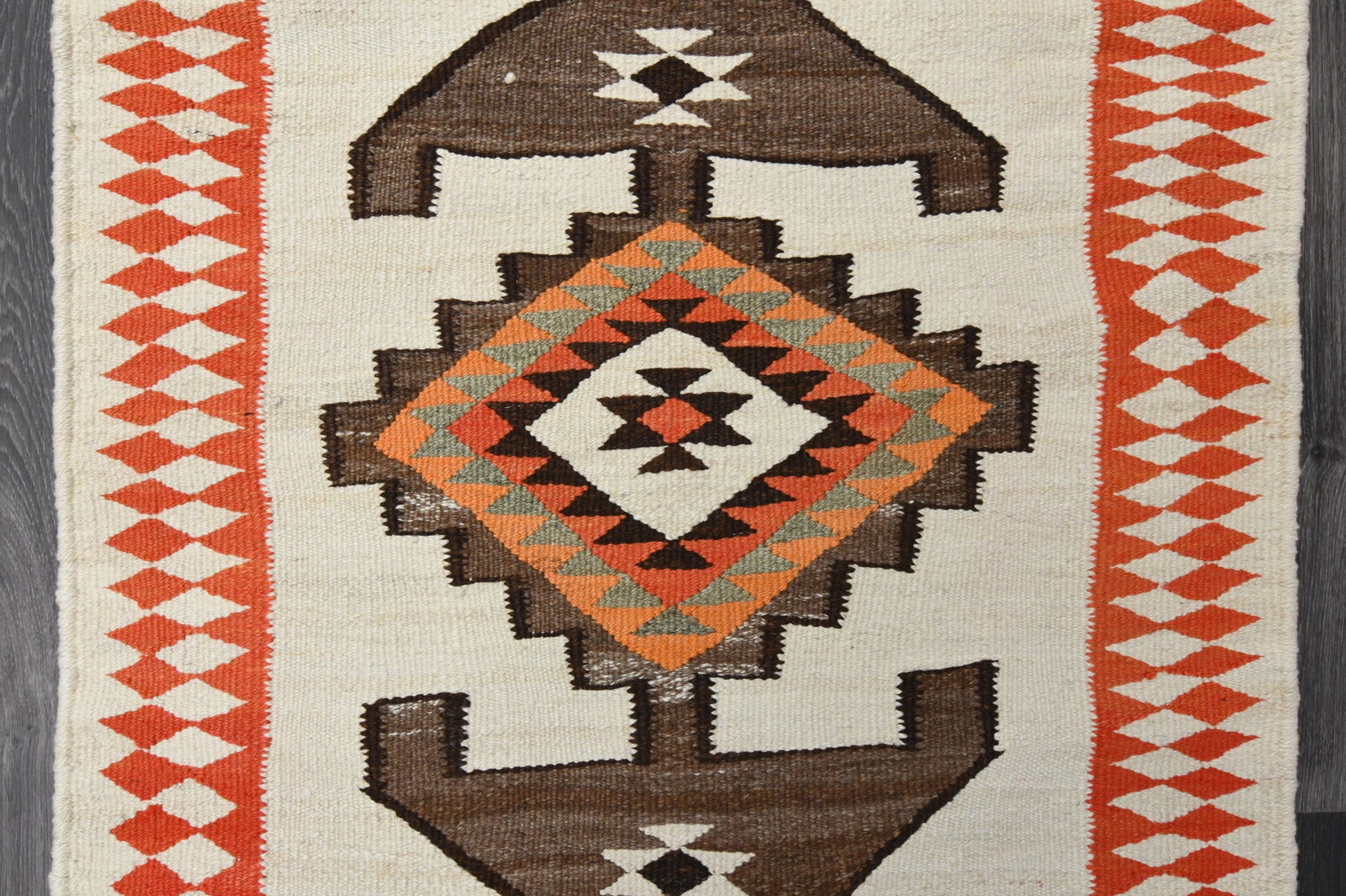 3.7x11.1 ft, White Bohemian KILIM Rug - 5