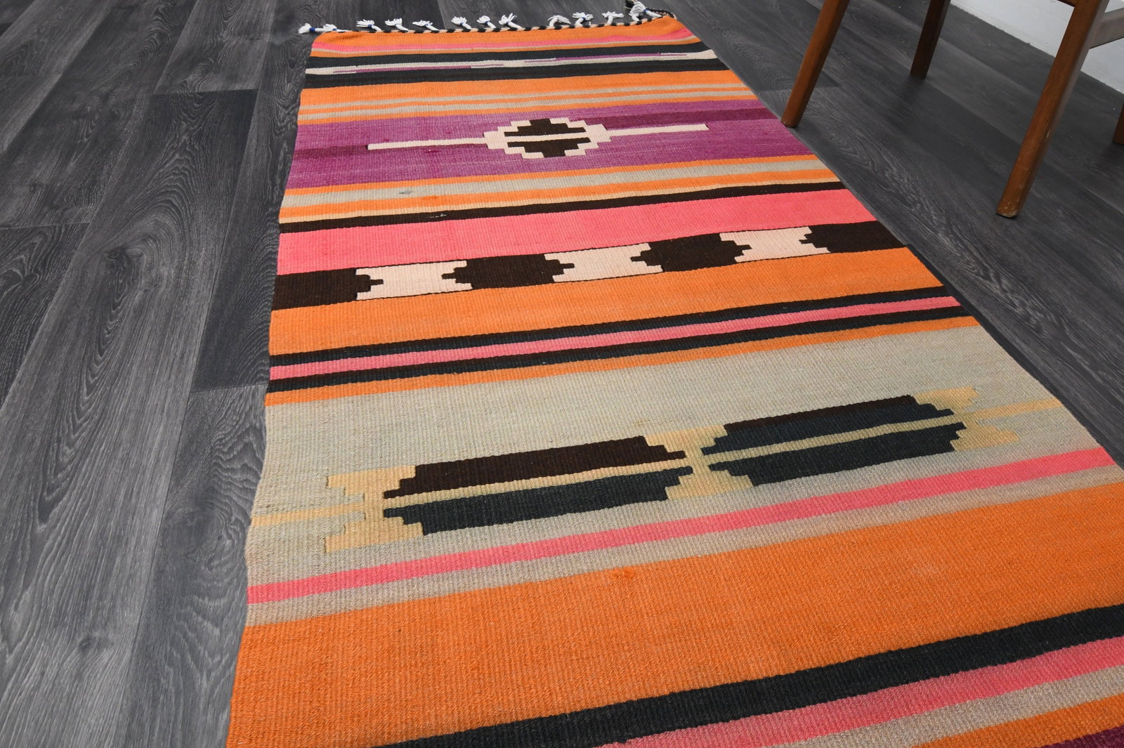 3x9.1 ft, TURKISH KILIM Runner - 4
