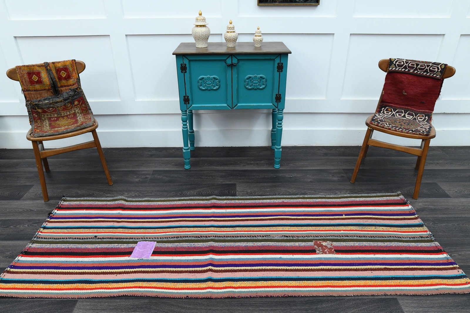 2.7x7.7 ft, TURKISH KILIM Runner - 2