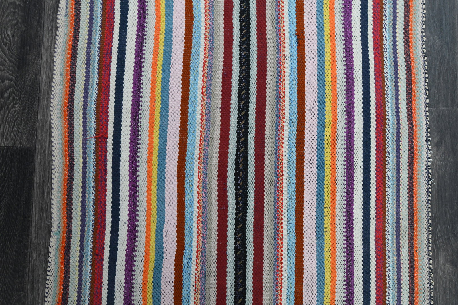 2.4x8.1 ft, Striped Kilim Rug - 5