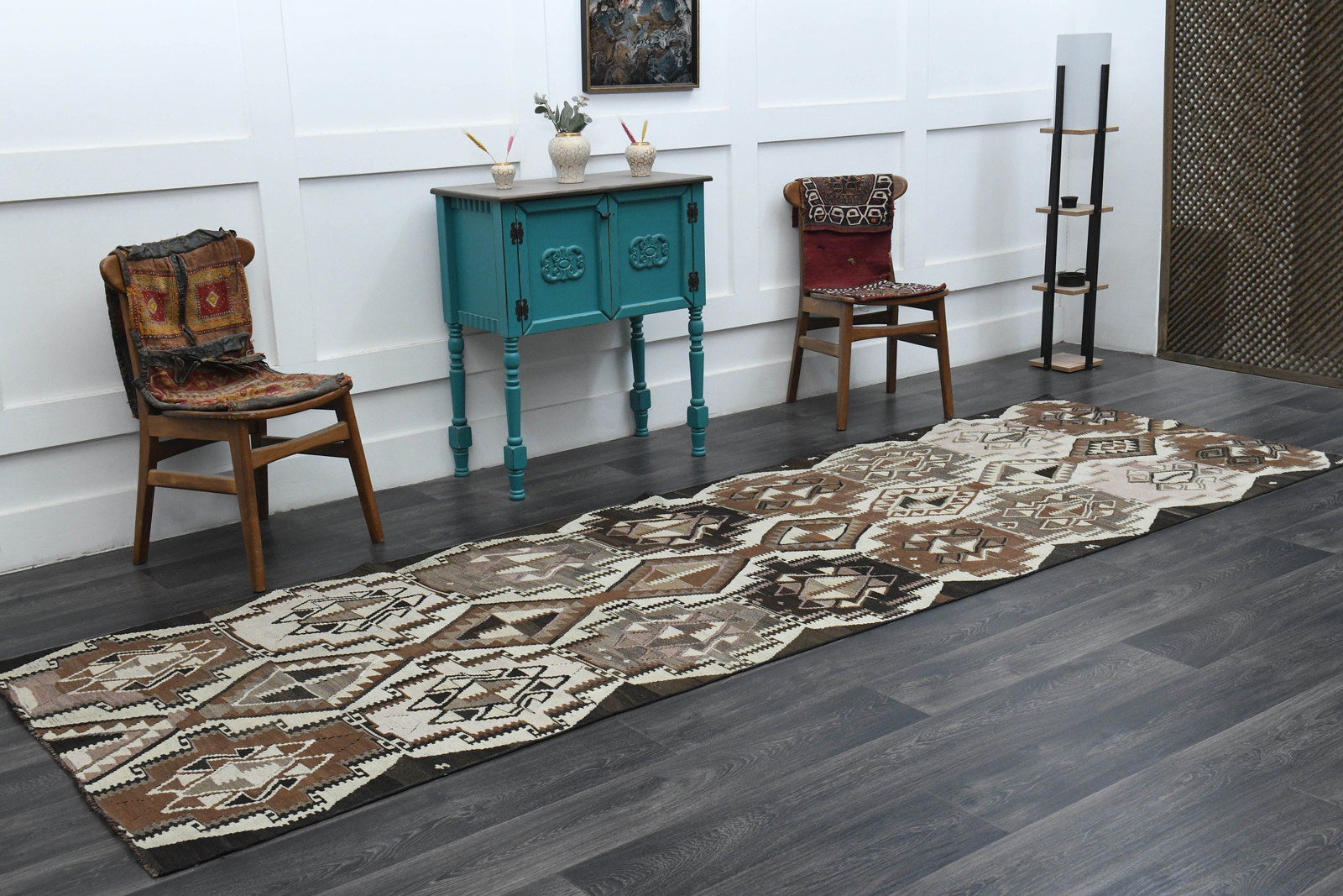 3'9x12'4 ft, BEIGE BROWN RUG - 7