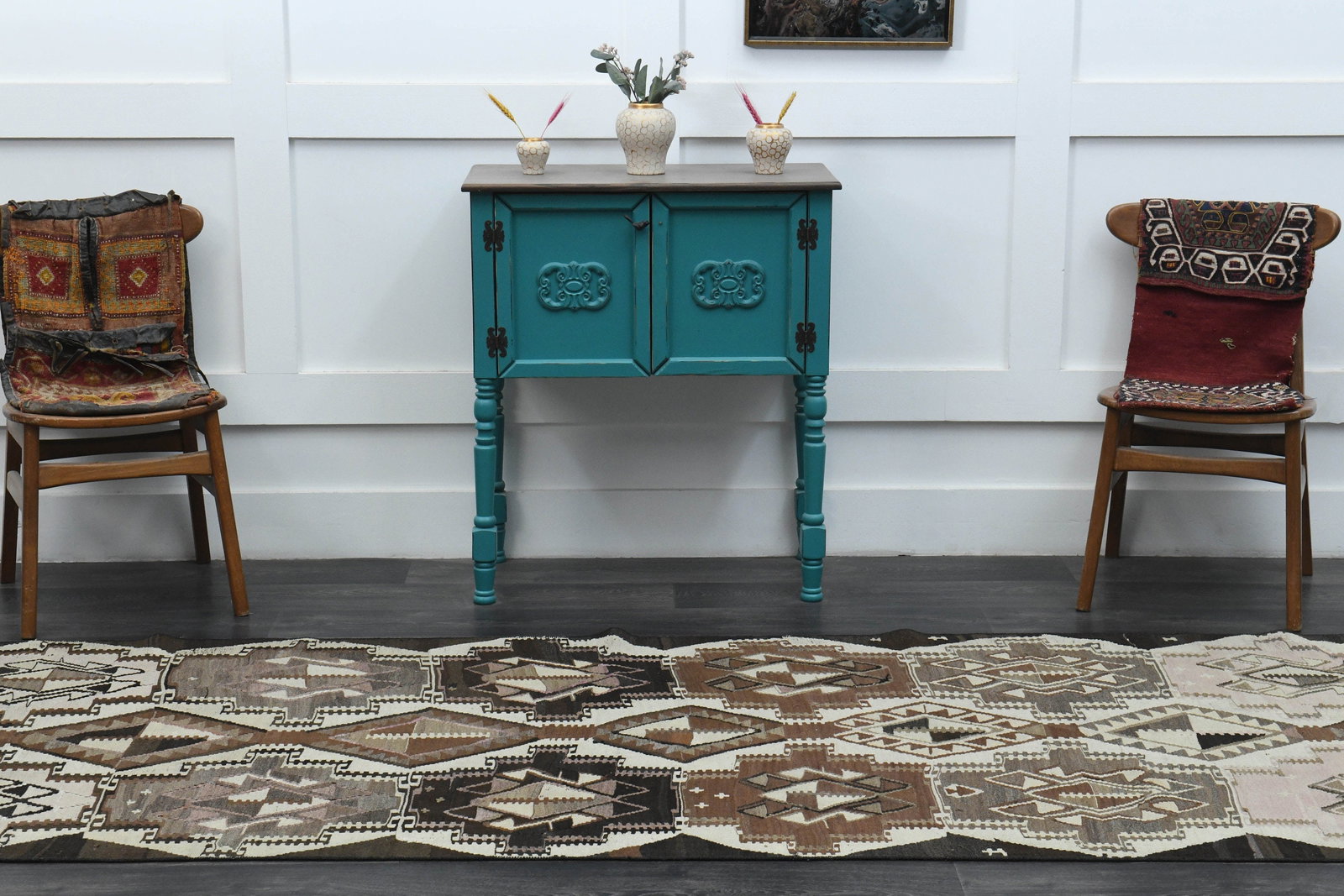 3'9x12'4 ft, BEIGE BROWN RUG - 9