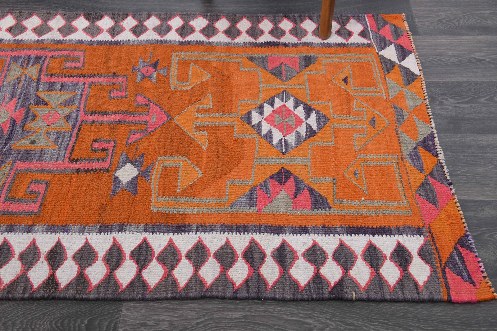 3.1x10 ft, TURKISH KILIM Runner - 4