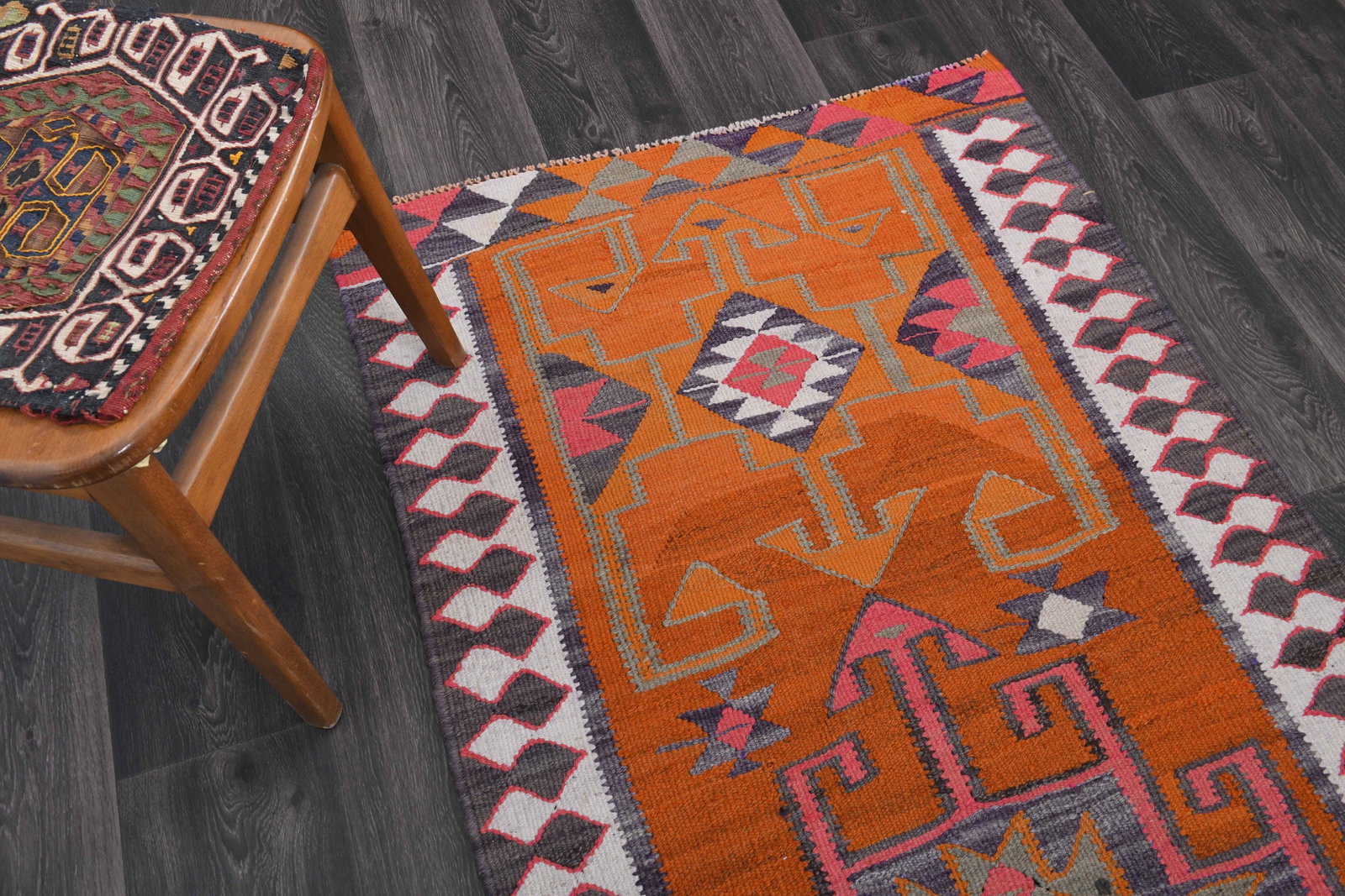 3.1x10 ft, TURKISH KILIM Runner - 5