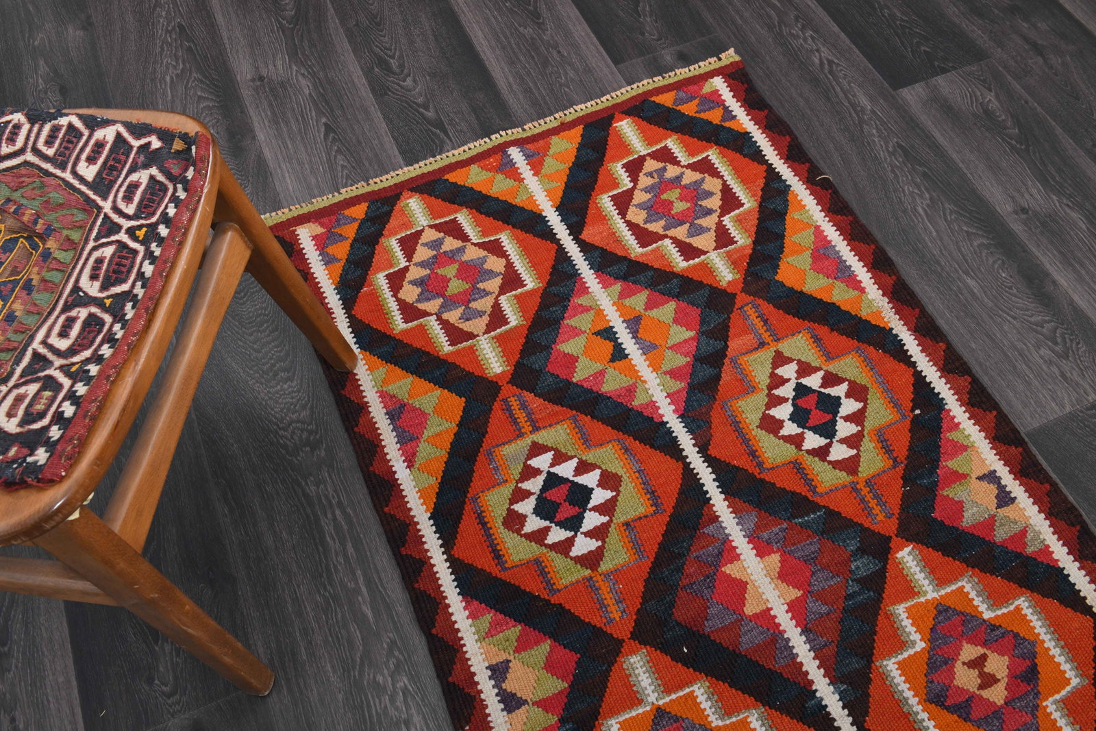 2.7x10.3 ft, TURKISH KILIM Runner - 5