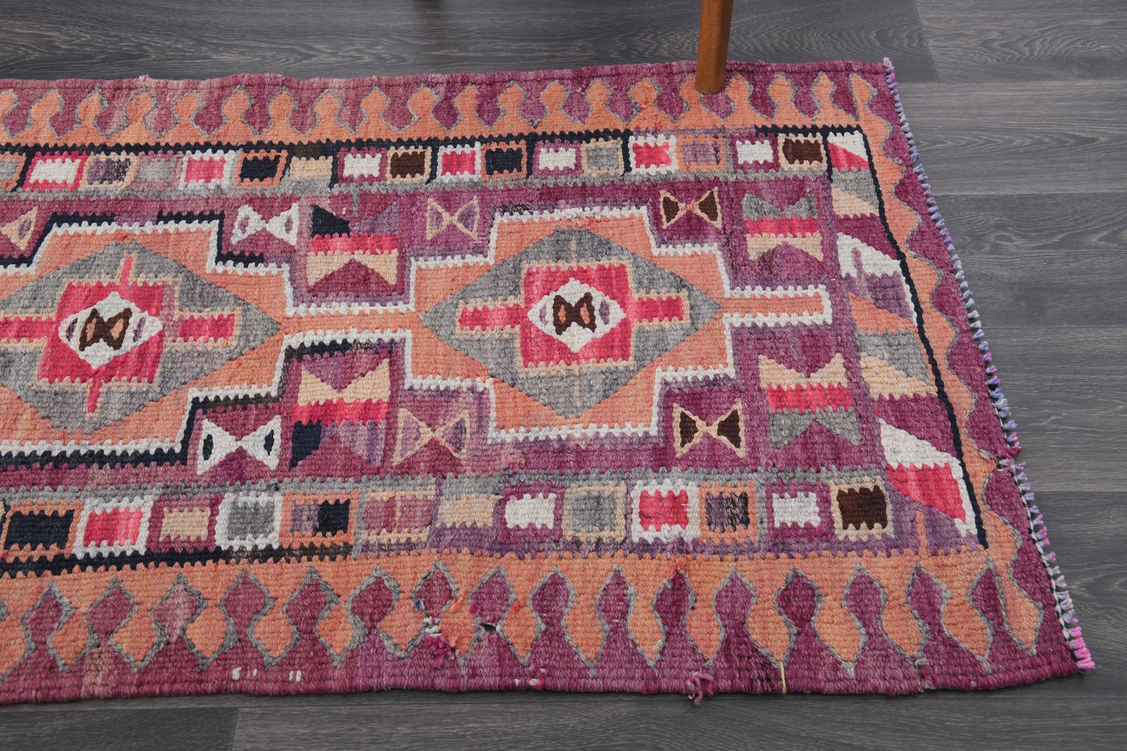 2.7x10 ft, TURKISH KILIM Runner - 4