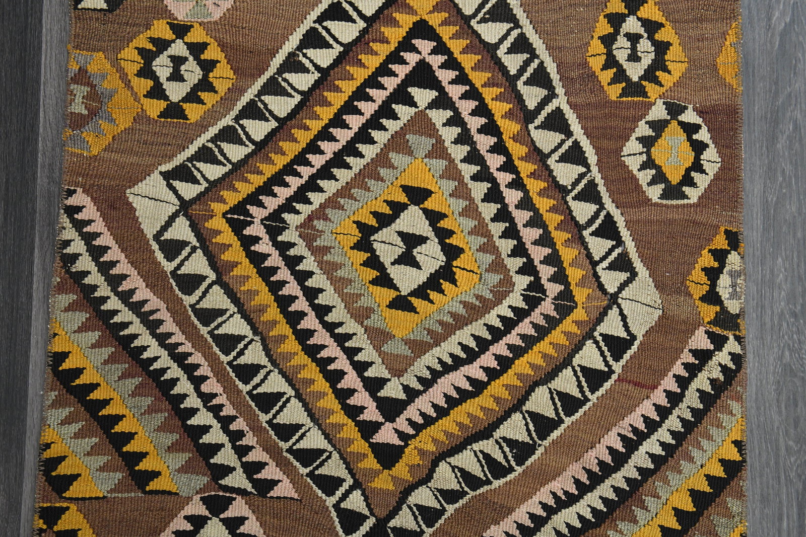 3x9 TURKISH KILIM Runner, - 4