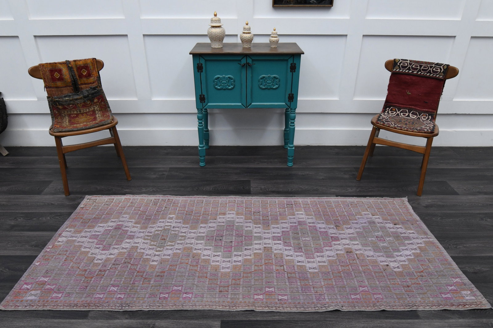 3.1x7.4 ft, TURKISH KILIM Runner - 2
