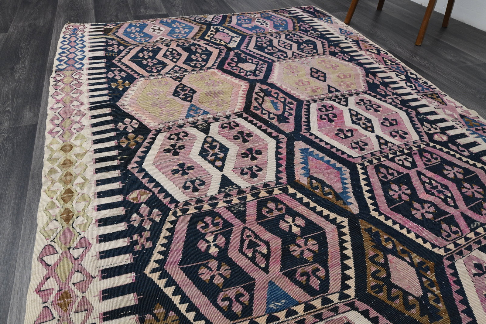 4.9x10.2 ft, TURKISH Flatweave Kilim Rug - 4