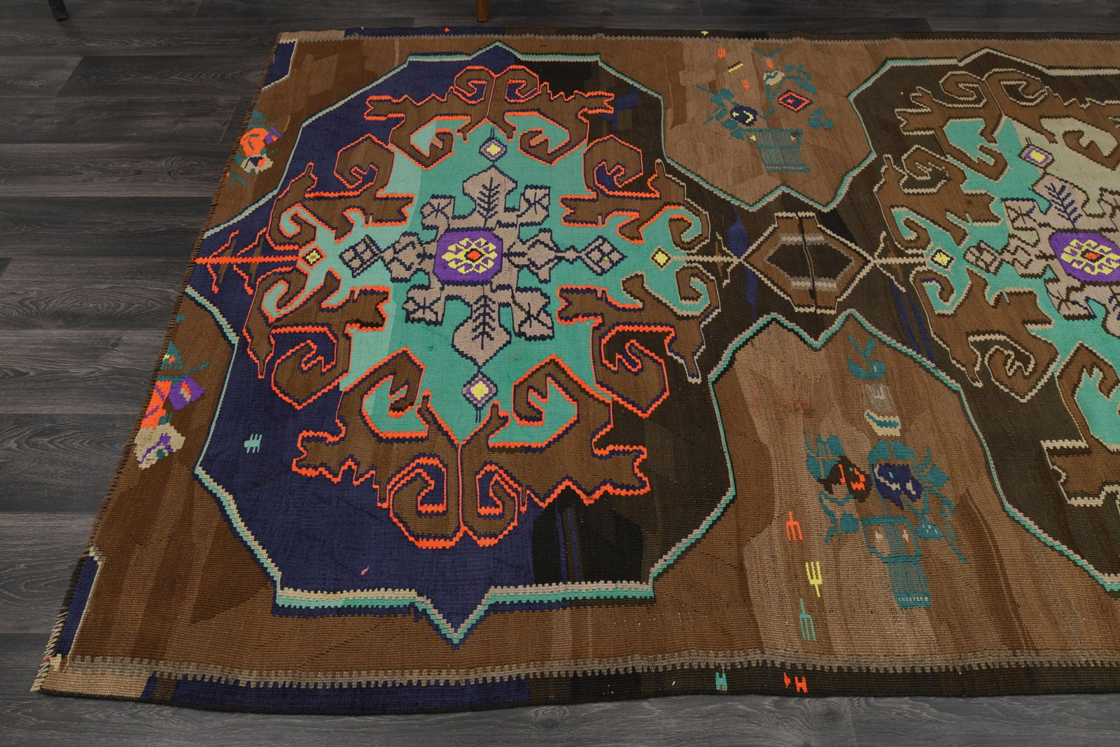 6.1x11.5 ft, TURKISH KILIM Rug - 3