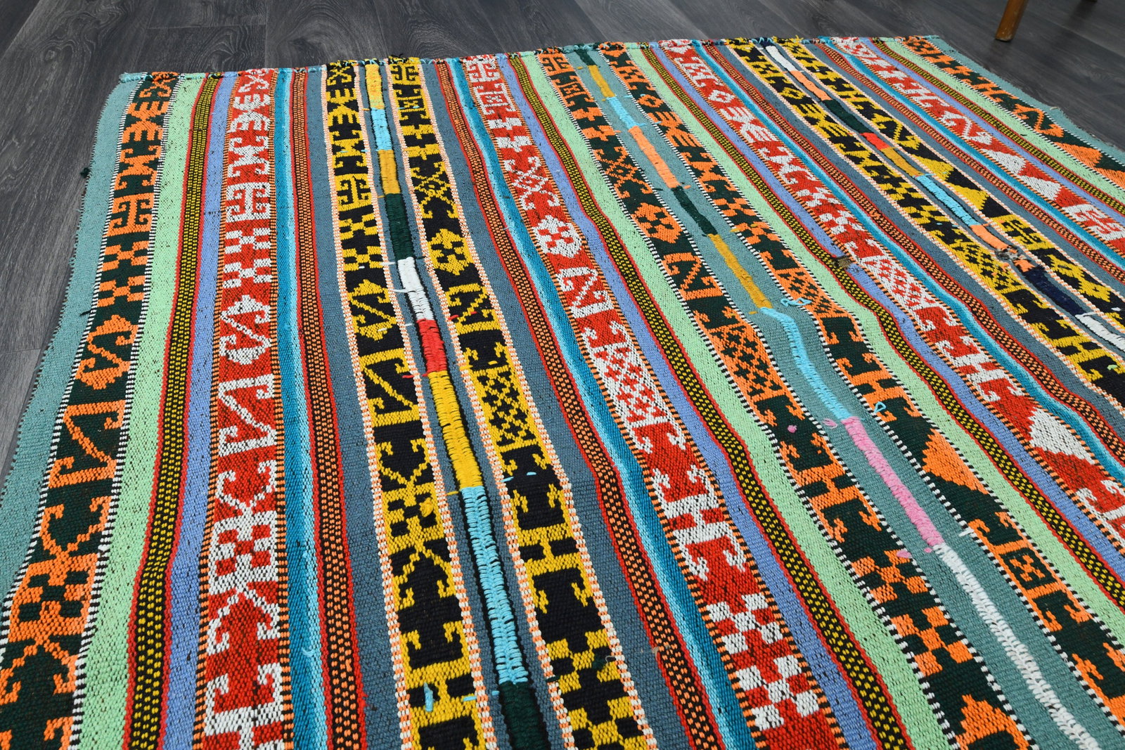 4.9x5.6 ft, TURKISH Rug, Kilim - 4