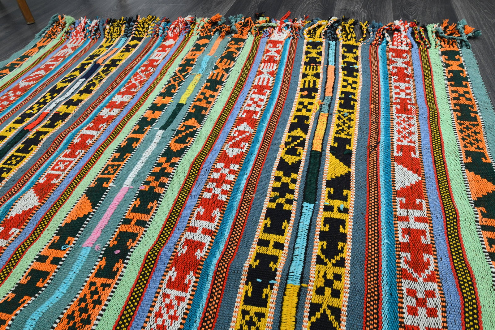 4.9x5.6 ft, TURKISH Rug, Kilim - 5