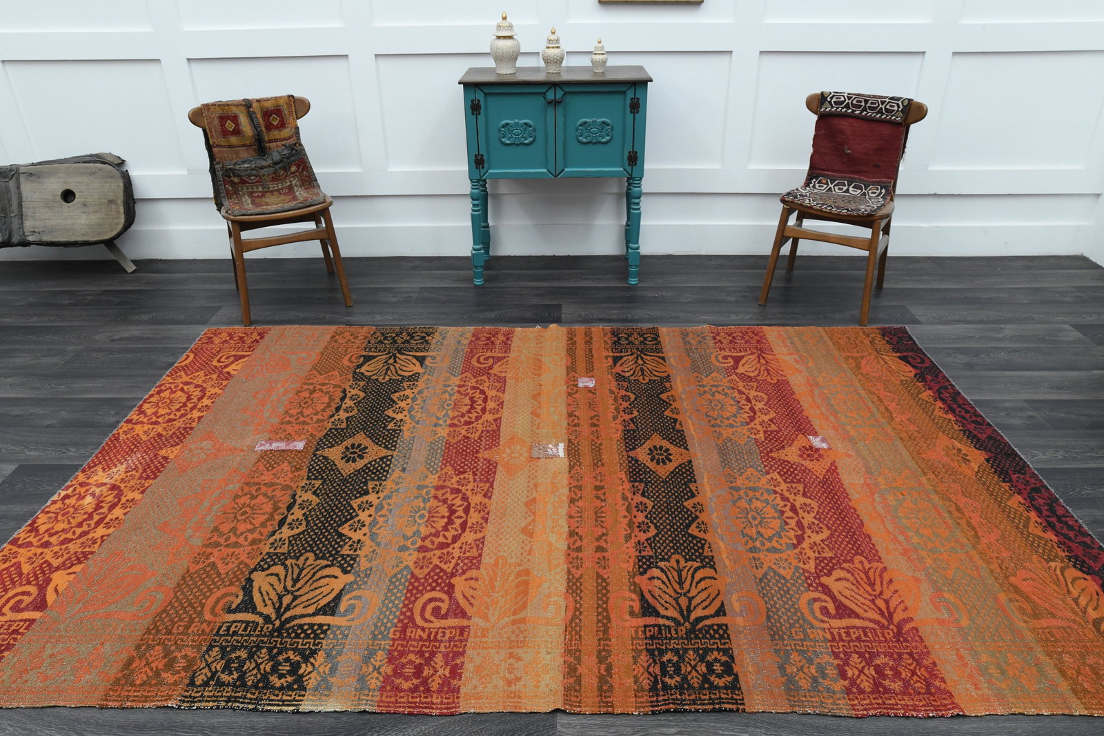 6x9.4 ft, TURKISH KILIM Rug - 2
