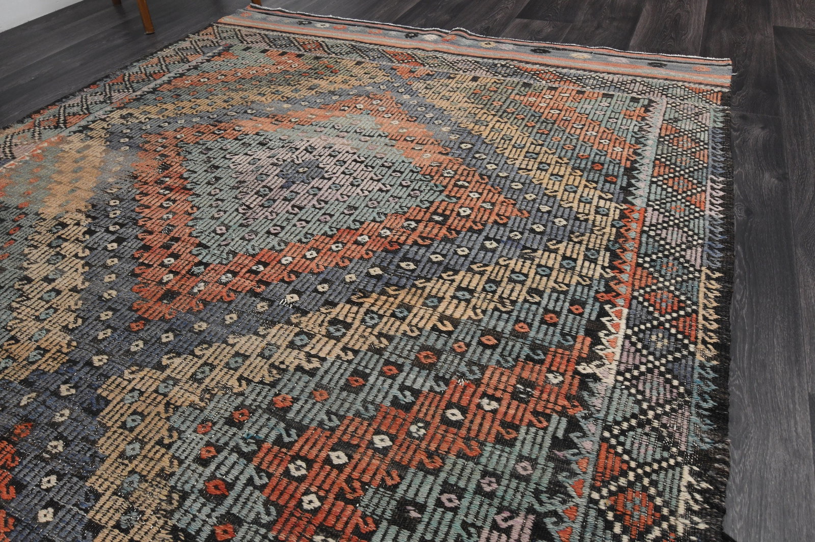 5.8x8.5 ft, TURKISH Flatweave Kilim Rug - 3