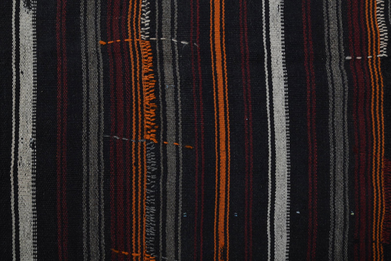 4.7x9.3 ft, STRIPED KILIM RUG - 6