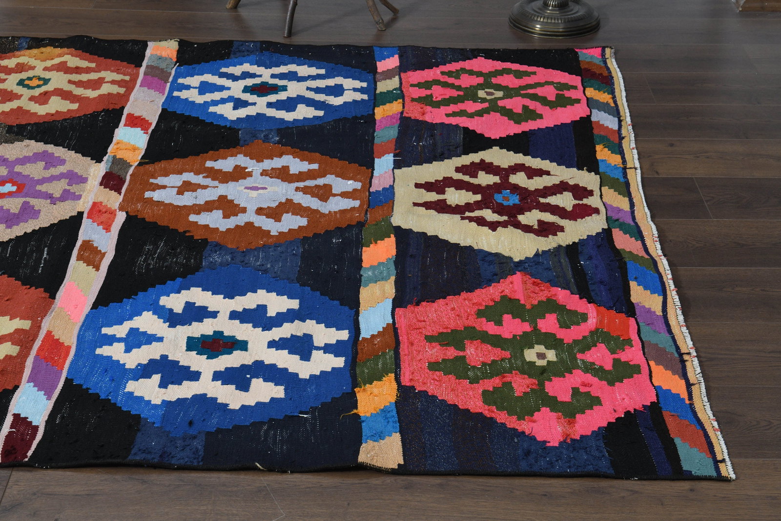5'6x8'8 ft, COLORFUL ANTIQUE KILIM - 5