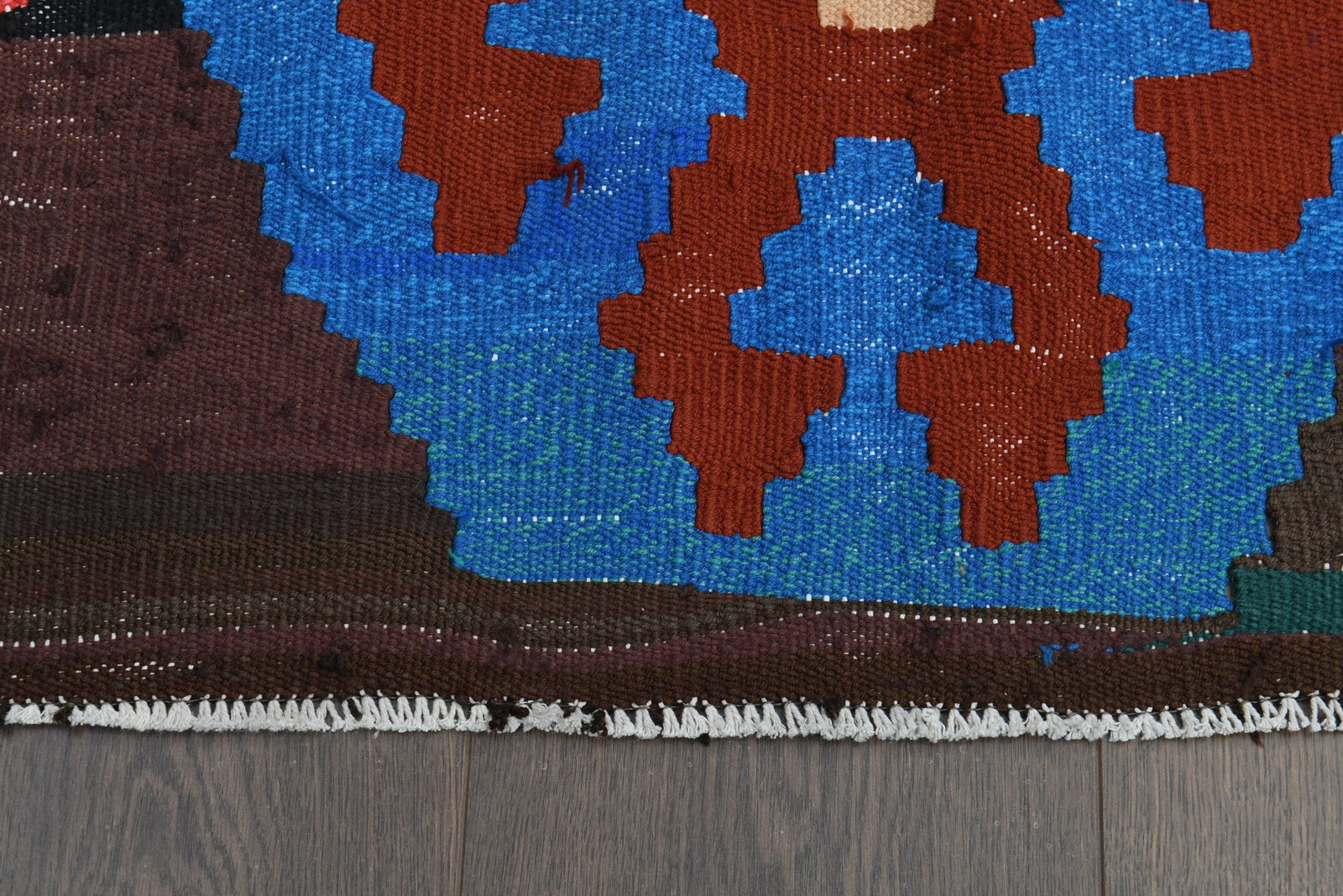 5'6x8'8 ft, COLORFUL ANTIQUE KILIM - 8