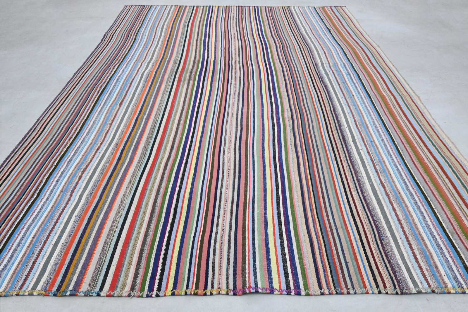 10.1x13.5 ft, ANTIQUE COLORFUL KILIM - 4