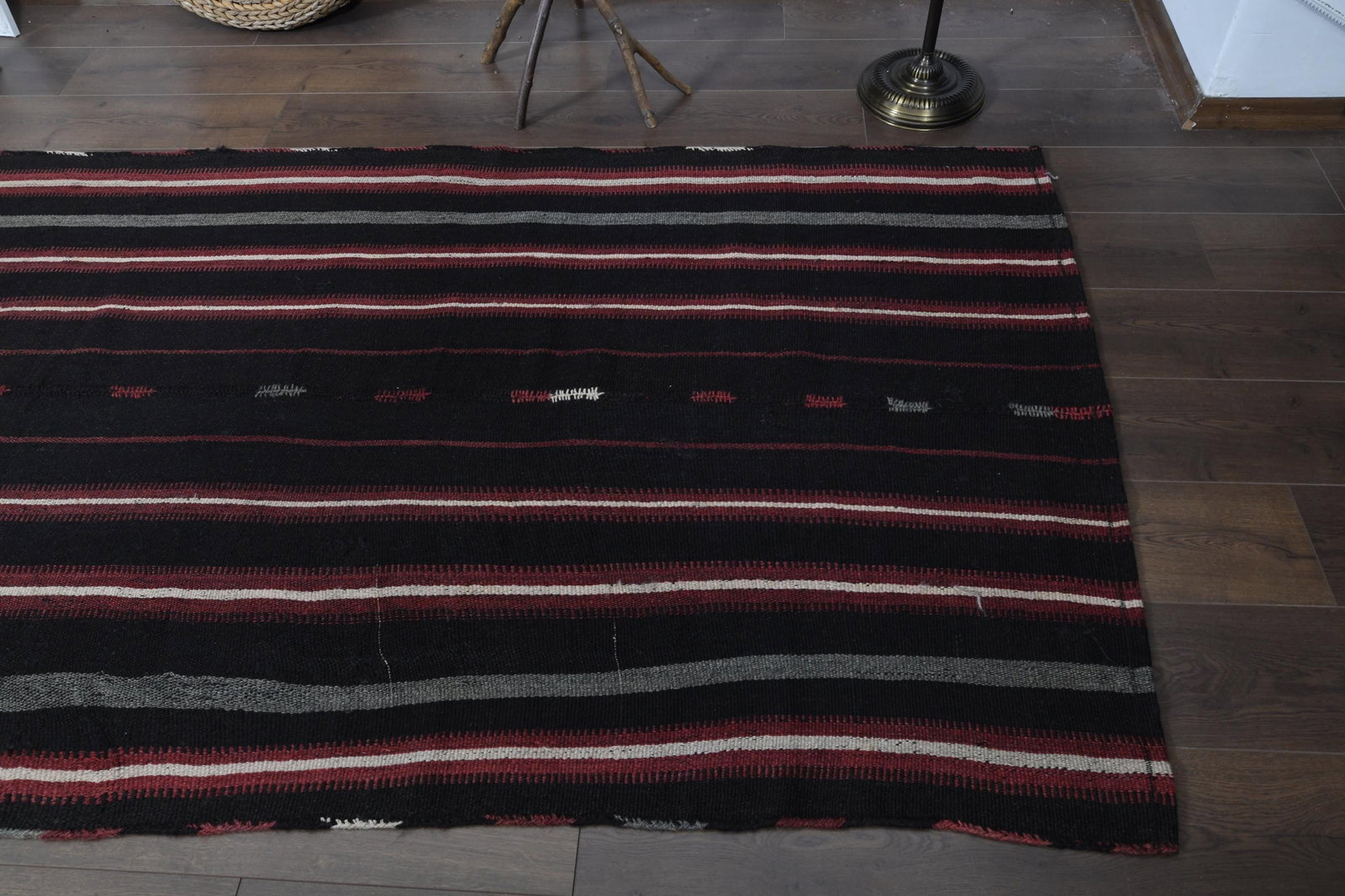 4'3x11 ft, KILIM STRIPED RUNNER - 4