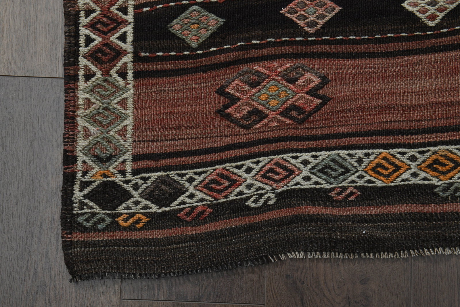5'6x12'4 ft, TURKISH OUSHAK RUG - 4