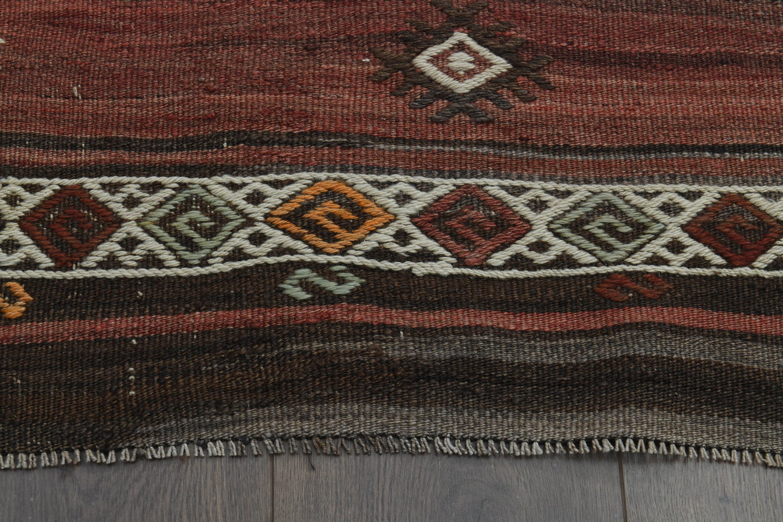 5'6x12'4 ft, TURKISH OUSHAK RUG - 7