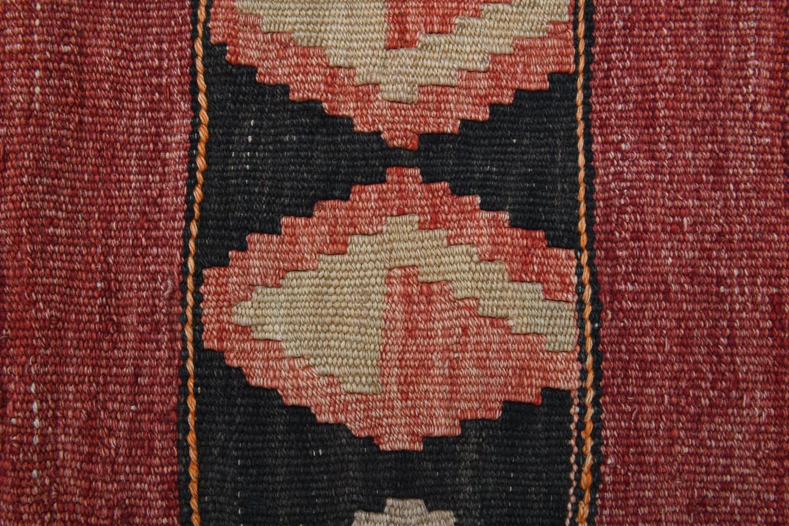 4.6x11.6 ft, RED KILIM RUNNER - 7