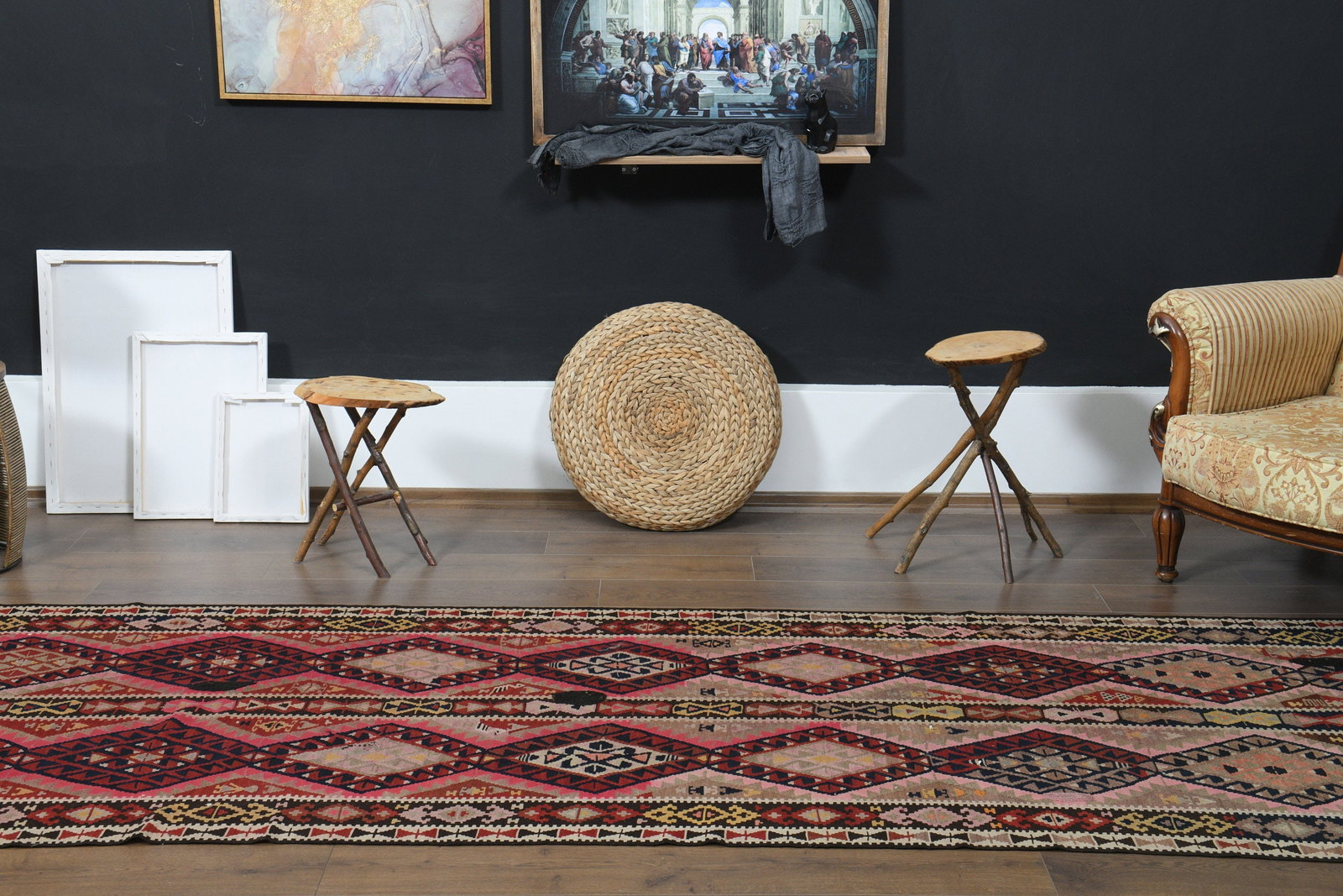 3'8x14'8 ft, TURKISH VINTAGE RUNNER - 9