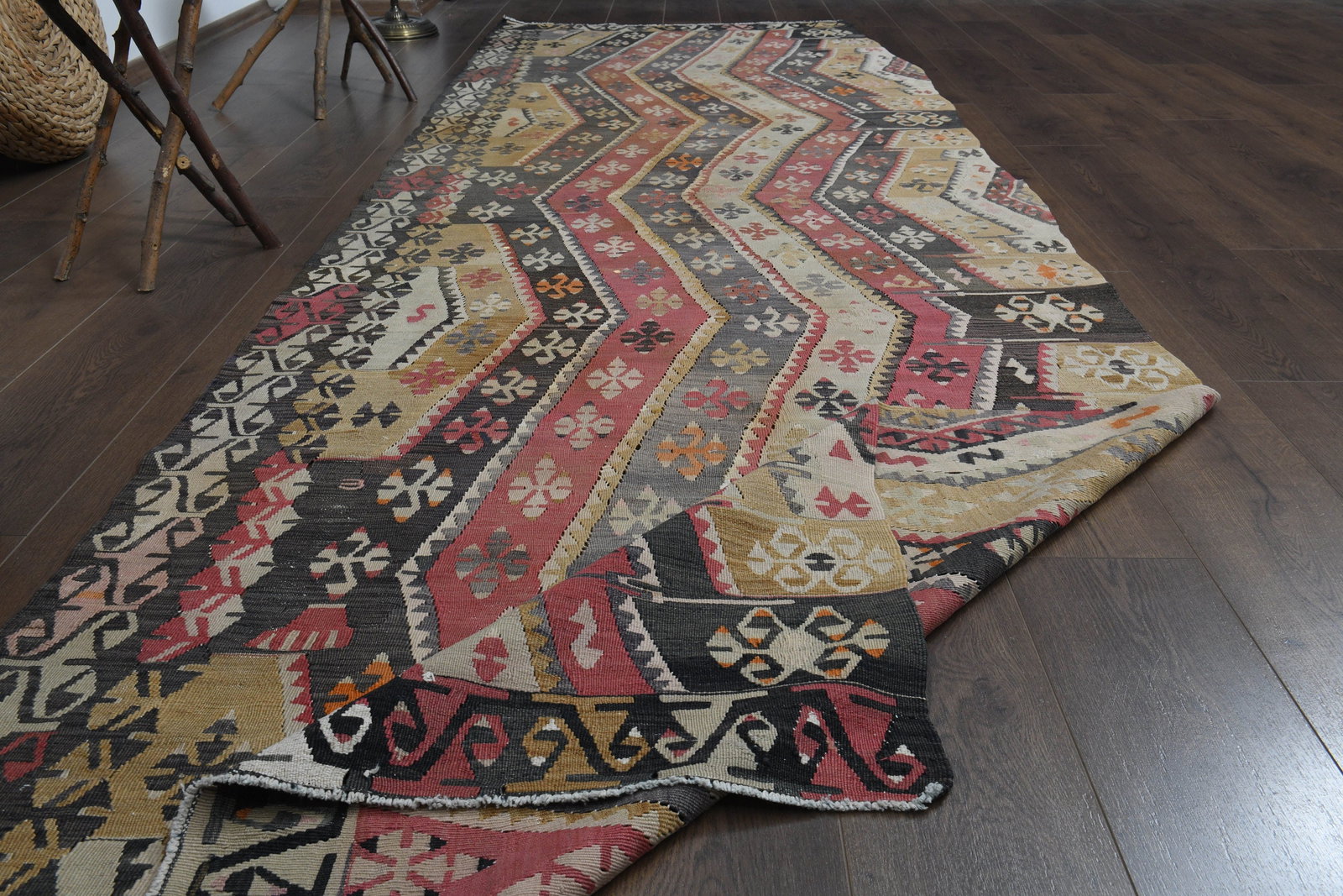 4x13'1 ft, VINTAGE TURKISH RUNNER - 3
