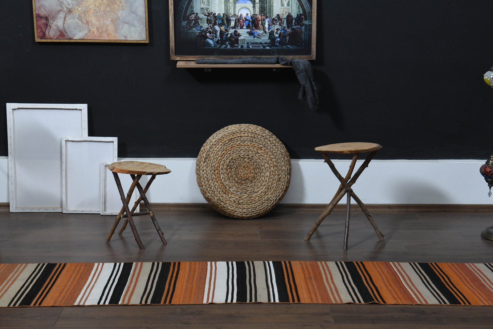 1'8x15'5 ft, ORANGE STRIPED RUNNER - 9