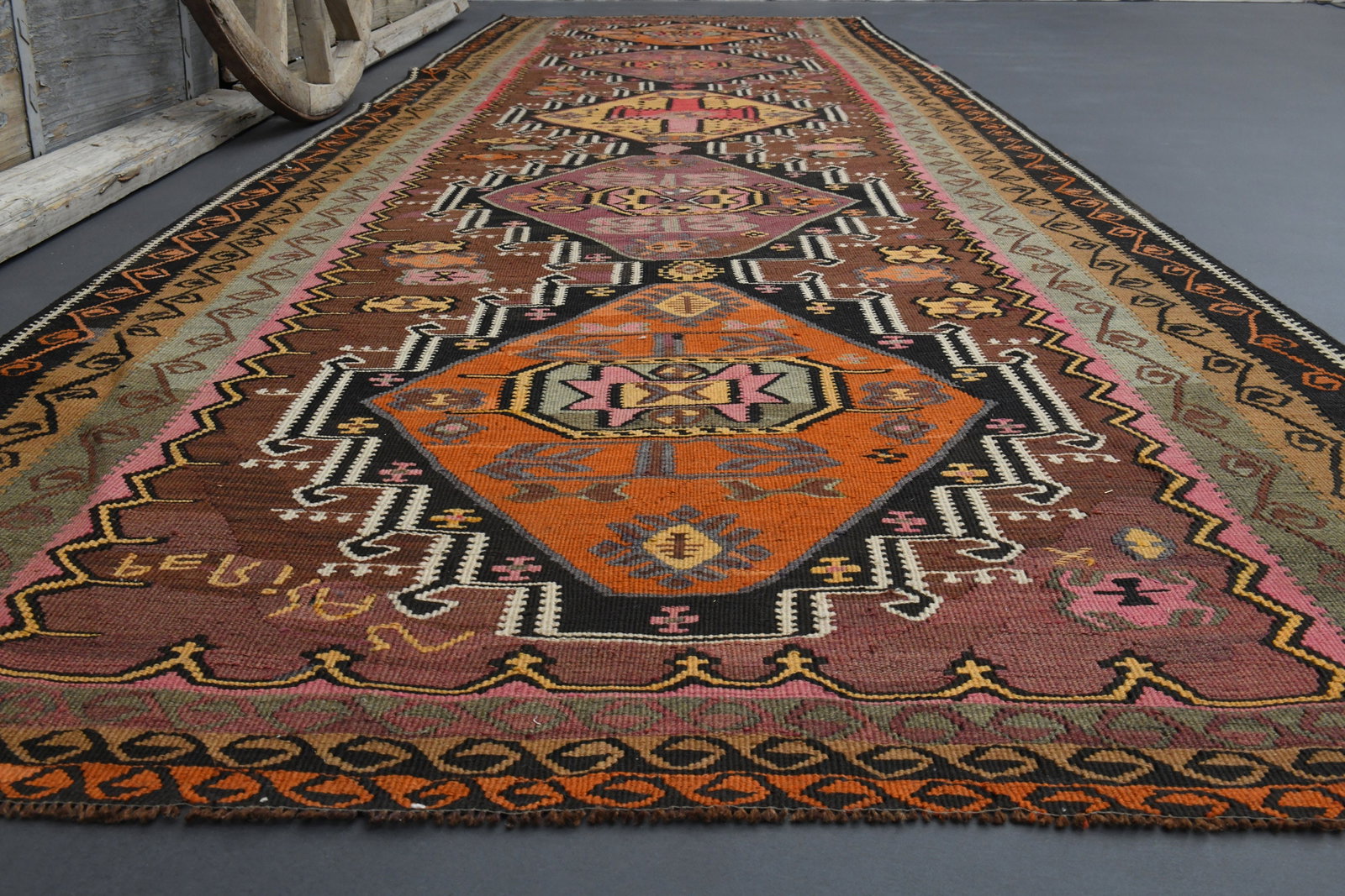 4.9x14.6 TURKISH KILIM RUG - 3