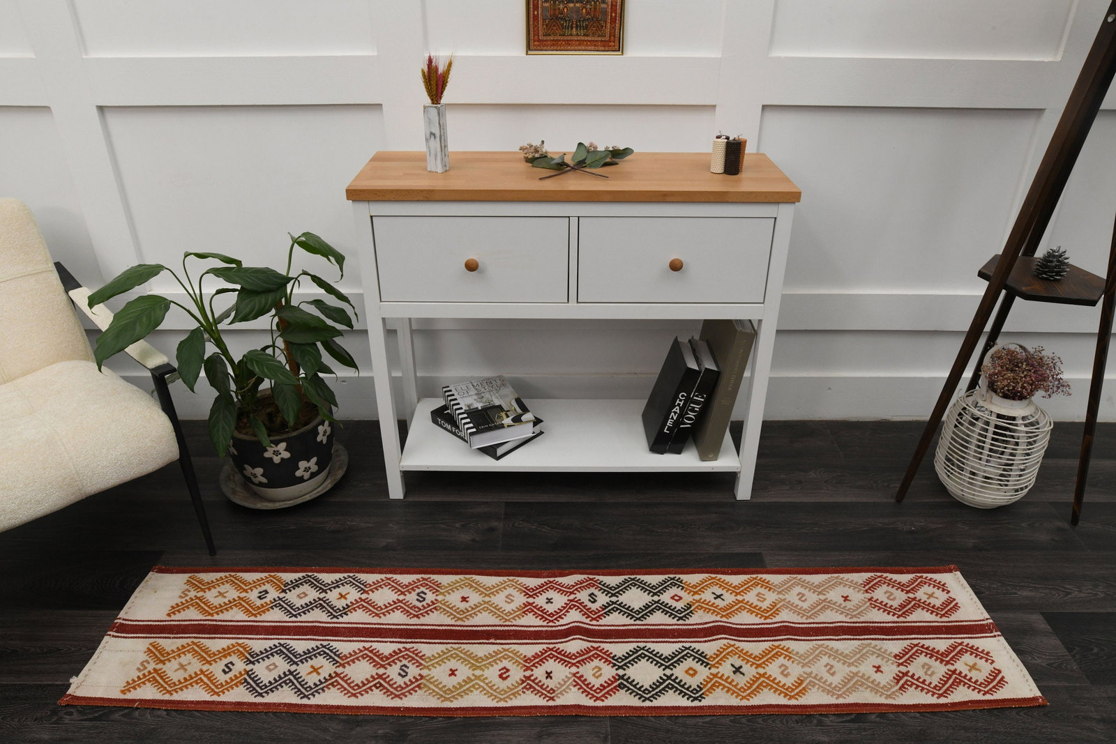 1.3x6.5 ft, IVORY DECOR, Wool Runner - 3