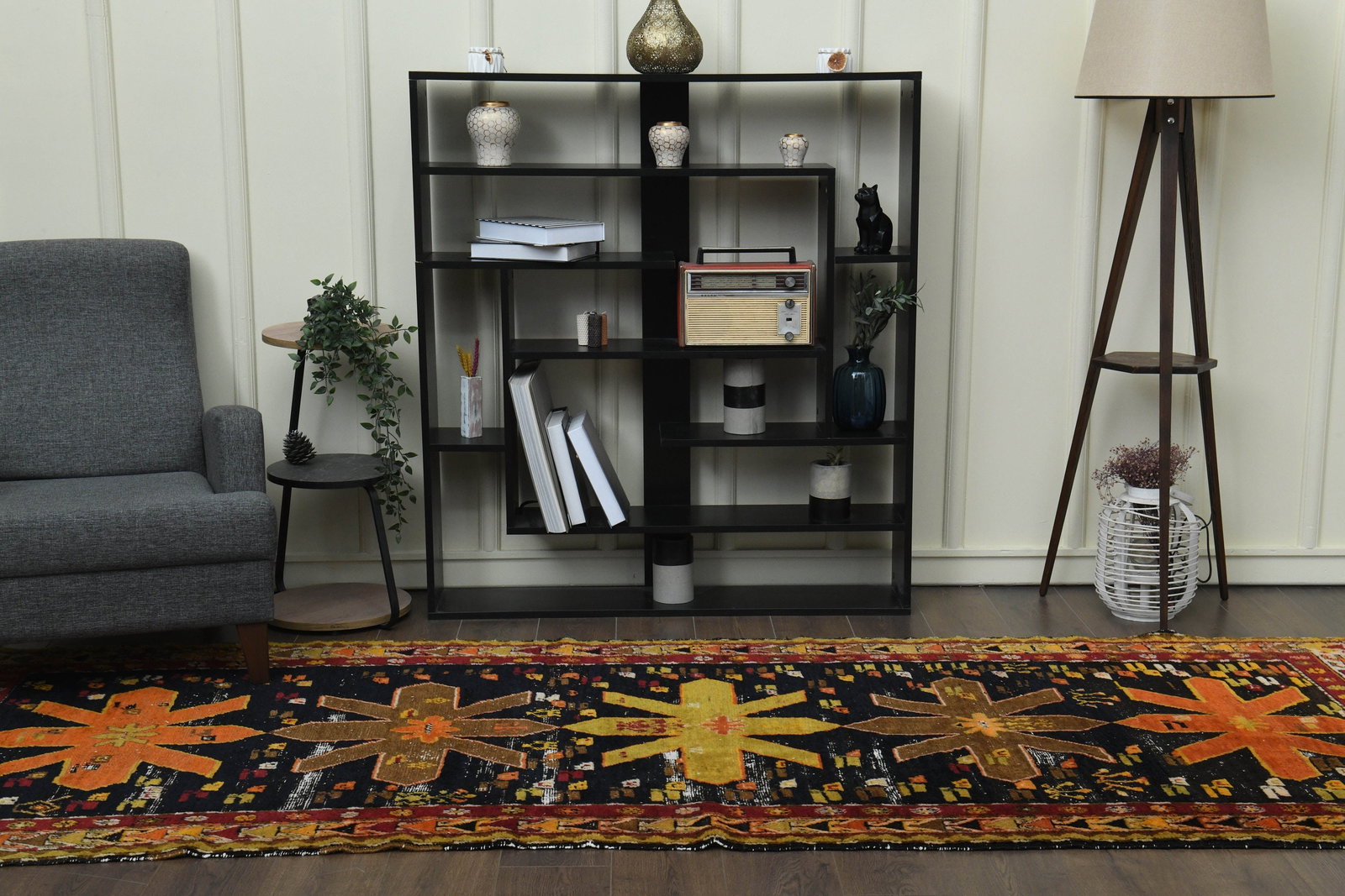 4'2x10'8 ft, COLORFUL KILIM RUNNER - 7