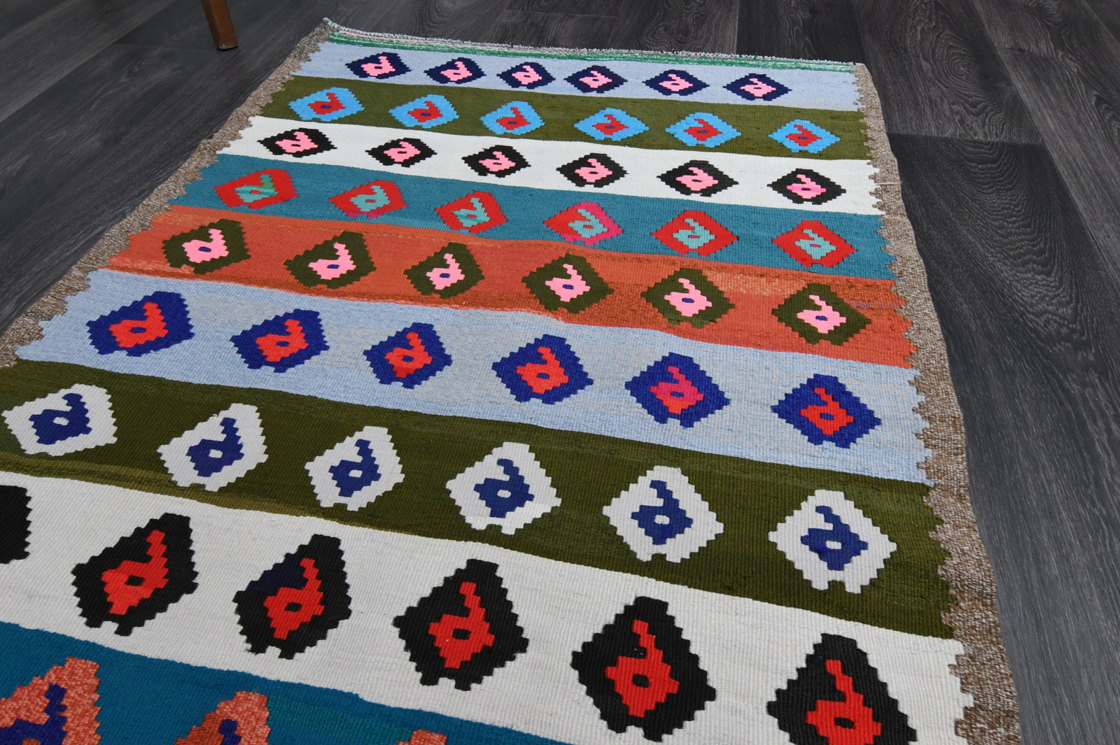 2.9x6.4 ft, TURKISH KILIM Runner - 3