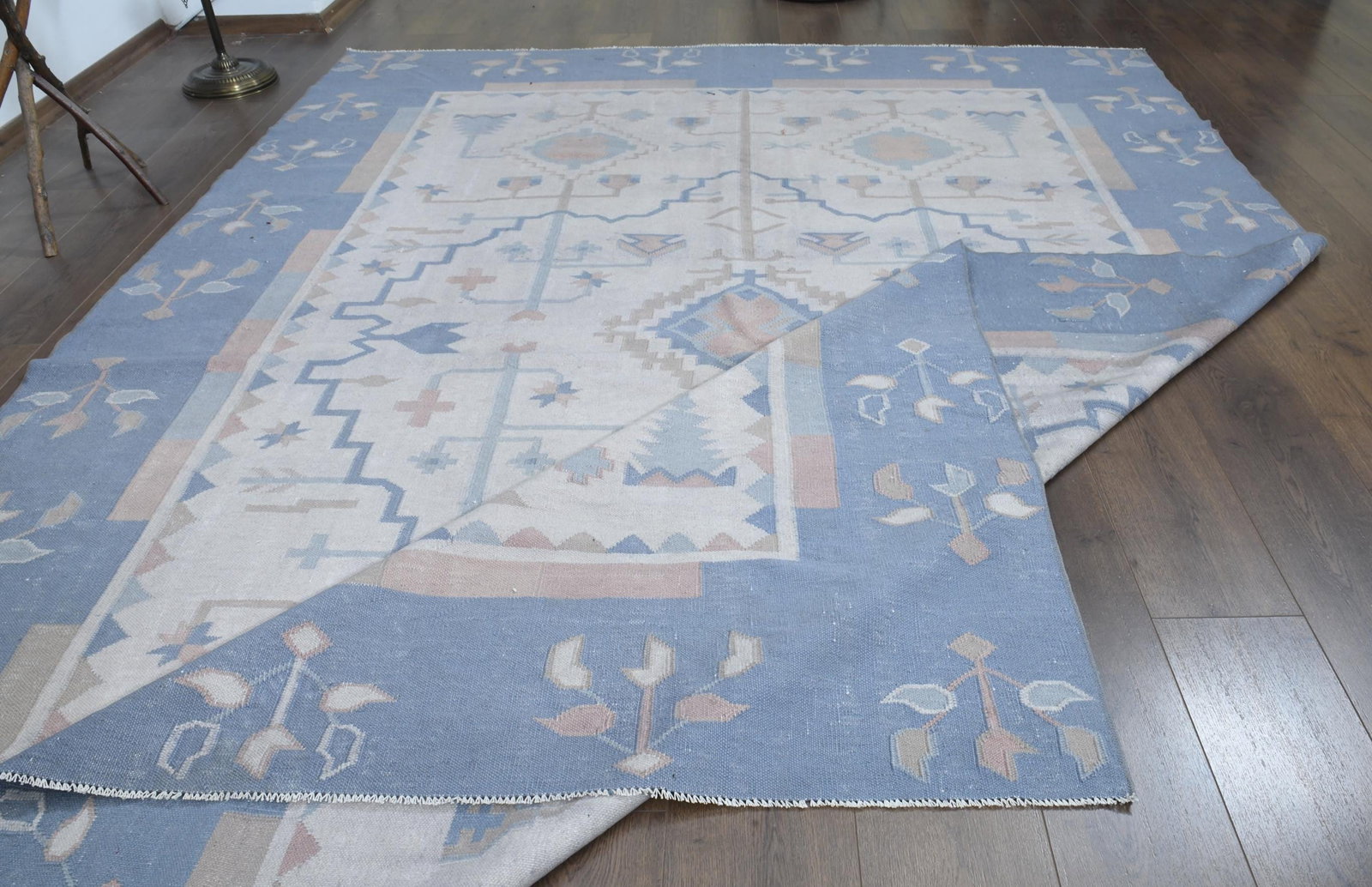 8x11 ft, FLATWEAVE KILIM RUG - 7